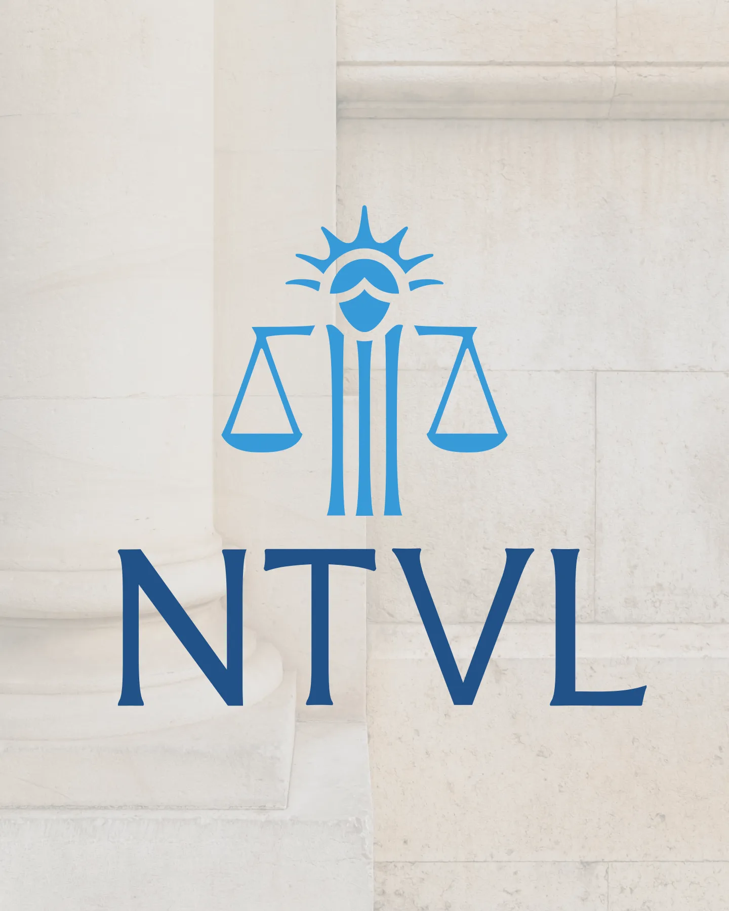 Blue NTVL logo on a beige background.
