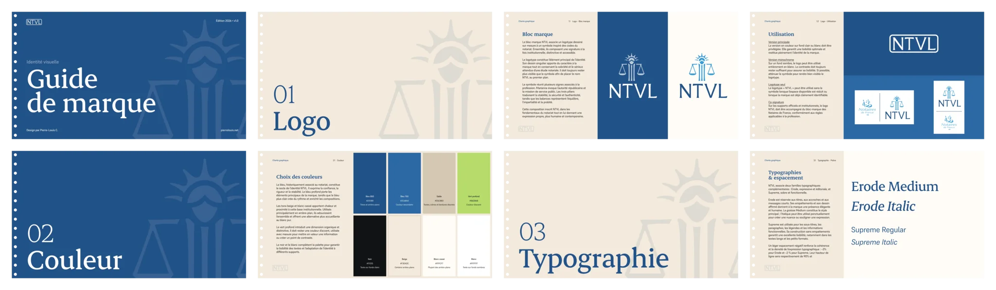 Overview of the NTVL brand guidelines, including the logo, colour palette and typography