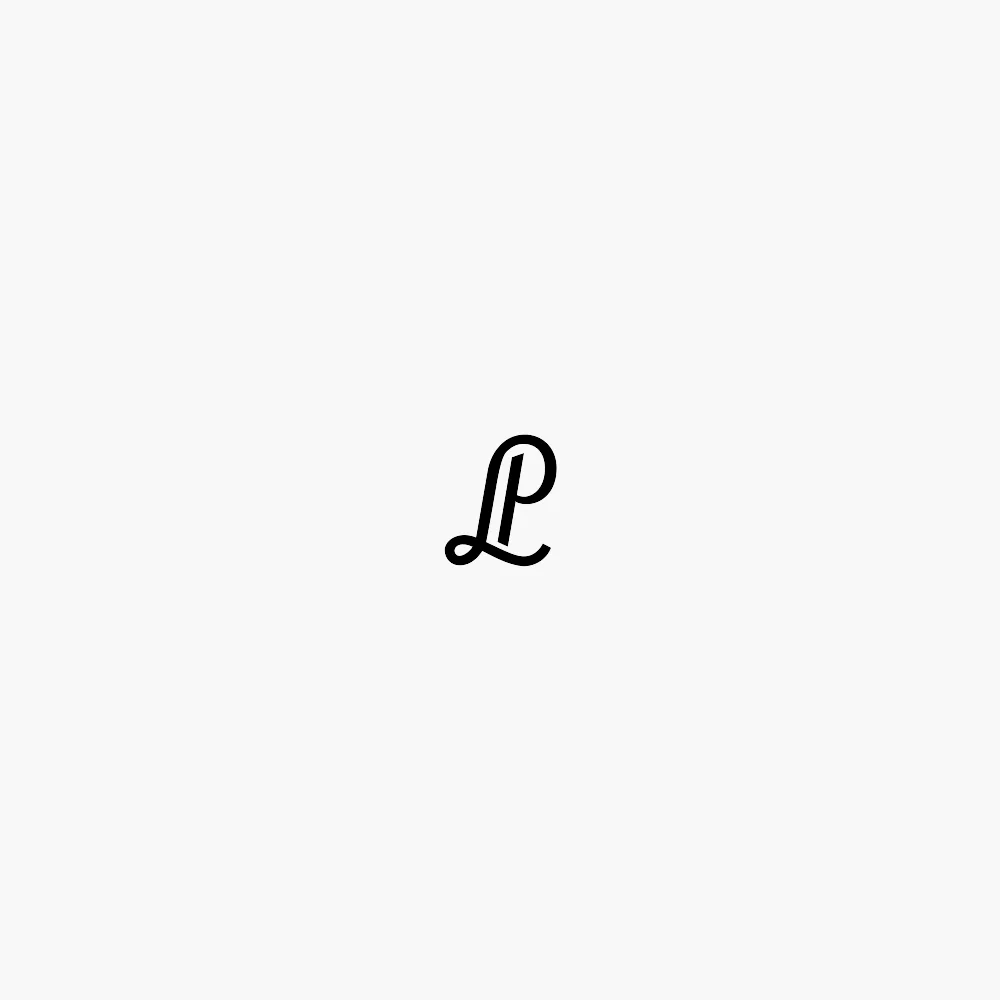 Black monogram illustration for the Old Portfolio project.